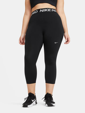 Nike Plus Size Cropped Leggings Blackwhite